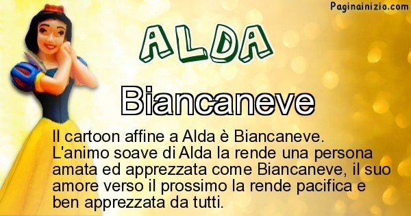 Alda - Personaggio dei cartoni associato a Alda