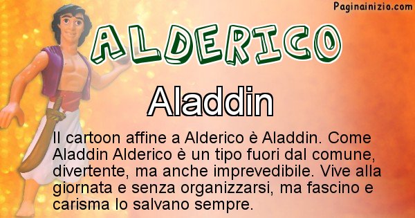 Alderico - Personaggio dei cartoni associato a Alderico