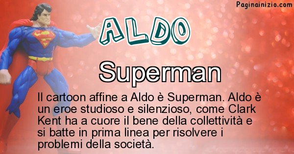 Aldo - Personaggio dei cartoni associato a Aldo