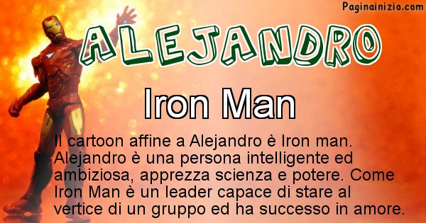 Alejandro - Personaggio dei cartoni associato a Alejandro