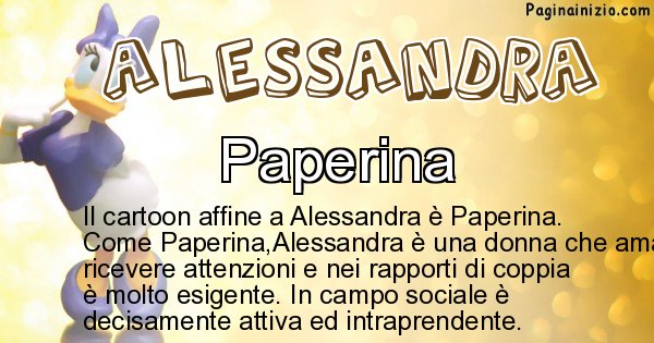 Alessandra - Personaggio dei cartoni associato a Alessandra