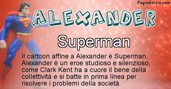Alexander - Personaggio dei cartoni associato a Alexander