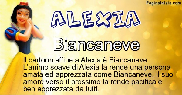 Alexia - Personaggio dei cartoni associato a Alexia
