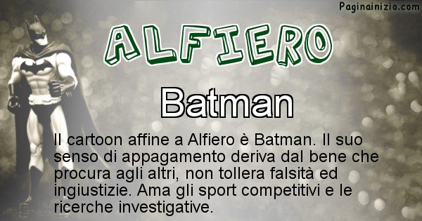 Alfiero - Personaggio dei cartoni associato a Alfiero