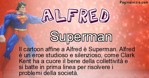 Alfred - Personaggio dei cartoni associato a Alfred