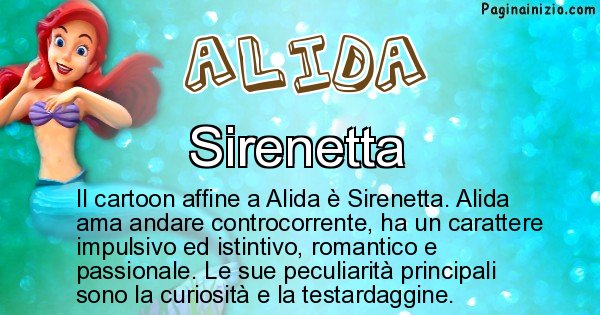 Alida - Personaggio dei cartoni associato a Alida