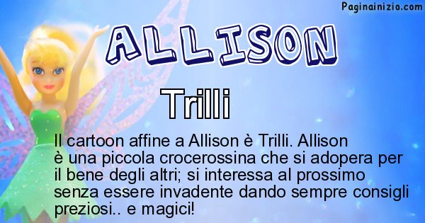Allison - Personaggio dei cartoni associato a Allison