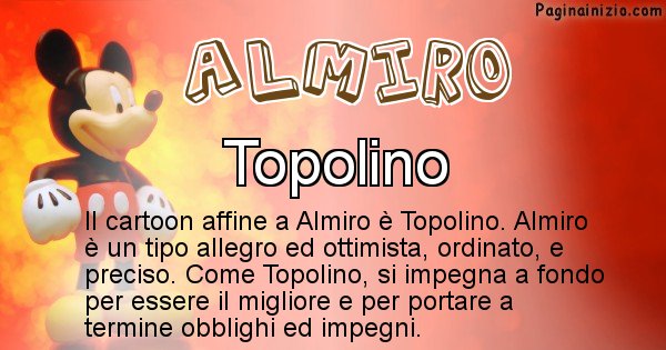 Almiro - Personaggio dei cartoni associato a Almiro