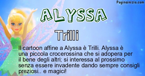 Alyssa - Personaggio dei cartoni associato a Alyssa