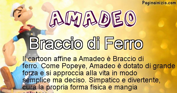 Amadeo - Personaggio dei cartoni associato a Amadeo