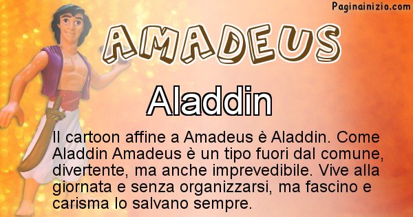 Amadeus - Personaggio dei cartoni associato a Amadeus