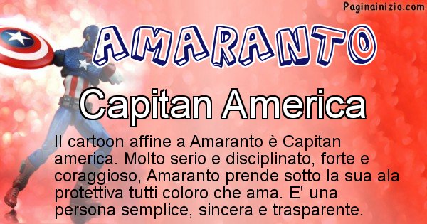 Amaranto - Personaggio dei cartoni associato a Amaranto