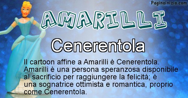 Amarilli - Personaggio dei cartoni associato a Amarilli