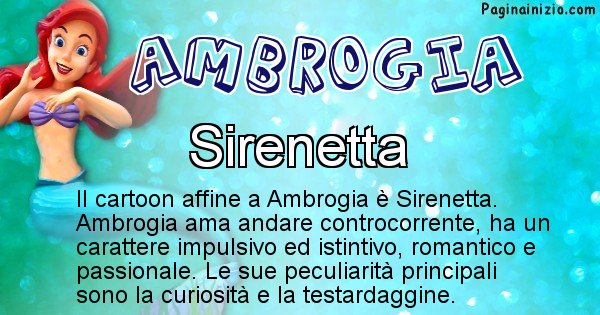 Ambrogia - Personaggio dei cartoni associato a Ambrogia