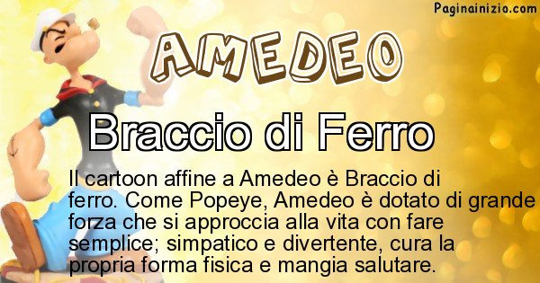 Amedeo - Personaggio dei cartoni associato a Amedeo