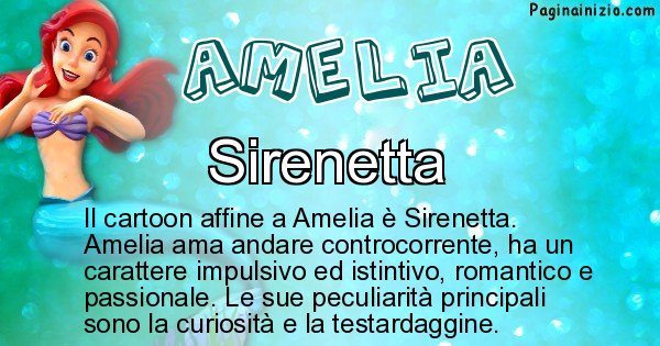 Amelia - Personaggio dei cartoni associato a Amelia