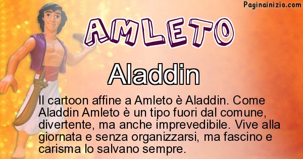 Amleto - Personaggio dei cartoni associato a Amleto