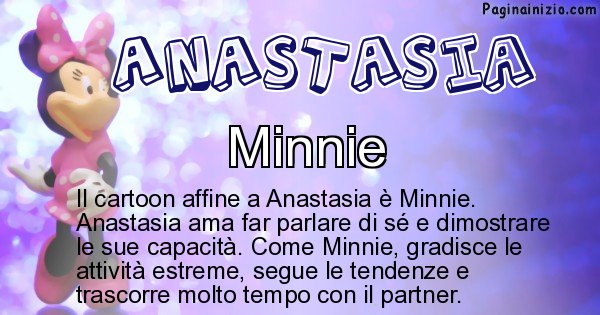 Anastasia - Personaggio dei cartoni associato a Anastasia