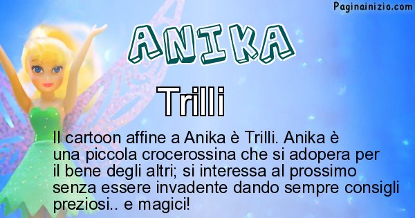 Anika - Personaggio dei cartoni associato a Anika