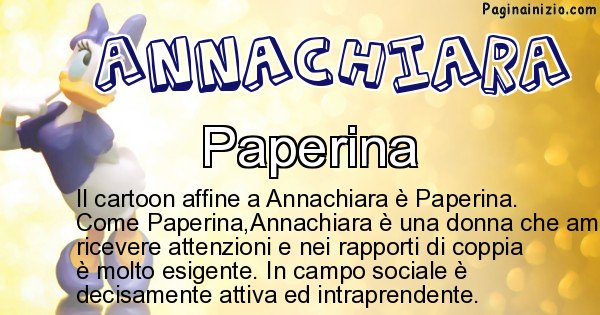 Annachiara - Personaggio dei cartoni associato a Annachiara