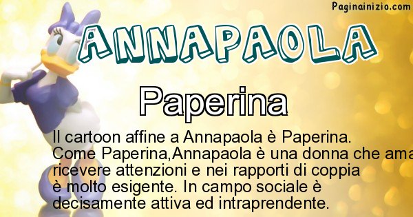 Annapaola - Personaggio dei cartoni associato a Annapaola