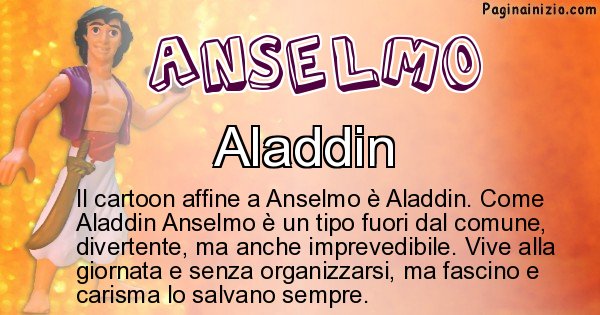 Anselmo - Personaggio dei cartoni associato a Anselmo