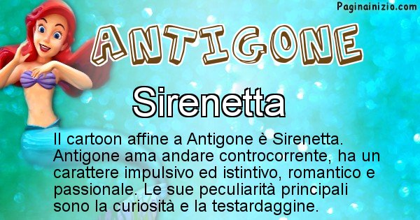 Antigone - Personaggio dei cartoni associato a Antigone