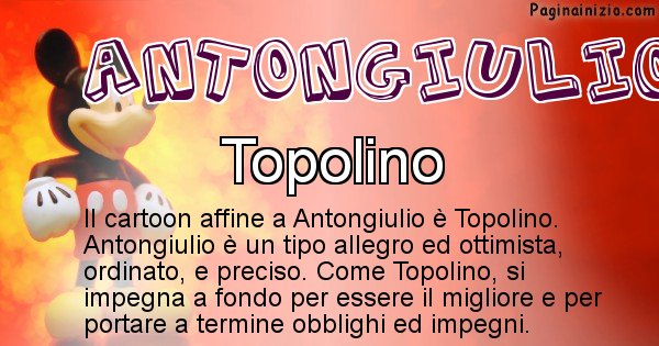 Antongiulio - Personaggio dei cartoni associato a Antongiulio