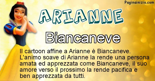 Arianne - Personaggio dei cartoni associato a Arianne