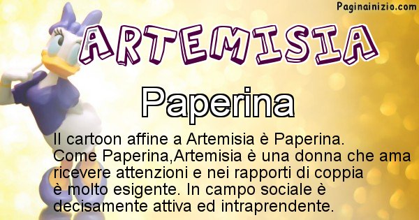 Artemisia - Personaggio dei cartoni associato a Artemisia