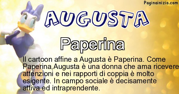 Augusta - Personaggio dei cartoni associato a Augusta