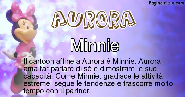 Aurora - Personaggio dei cartoni associato a Aurora