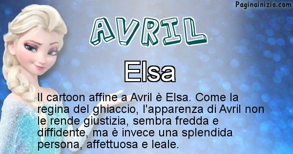Avril - Personaggio dei cartoni associato a Avril