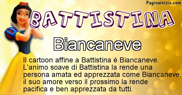 Battistina - Personaggio dei cartoni associato a Battistina