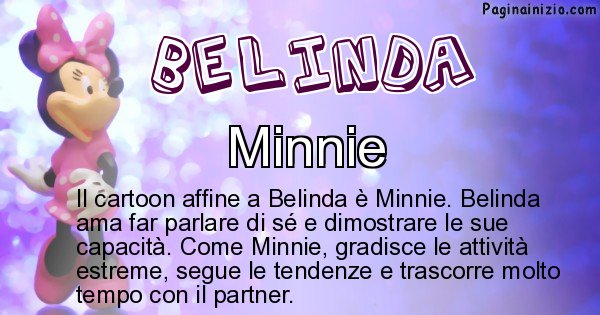Belinda - Personaggio dei cartoni associato a Belinda