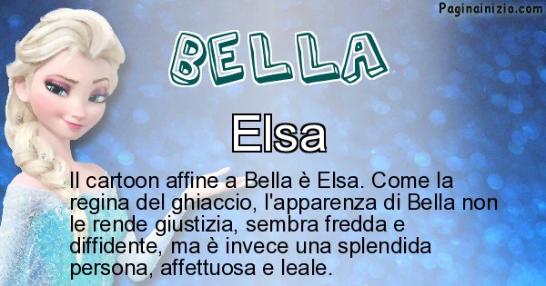 Bella - Personaggio dei cartoni associato a Bella