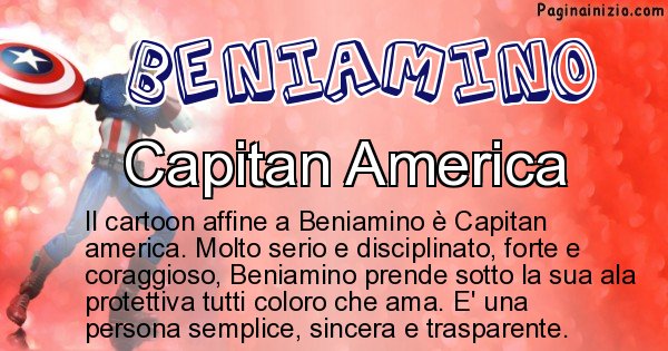 Beniamino - Personaggio dei cartoni associato a Beniamino