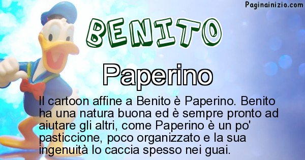 Benito - Personaggio dei cartoni associato a Benito