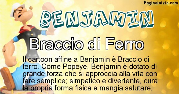 Benjamin - Personaggio dei cartoni associato a Benjamin