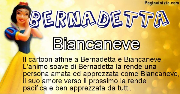 Bernadetta - Personaggio dei cartoni associato a Bernadetta