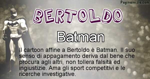 Bertoldo - Personaggio dei cartoni associato a Bertoldo