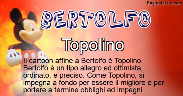 Bertolfo - Personaggio dei cartoni associato a Bertolfo