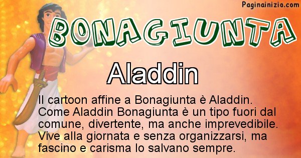 Bonagiunta - Personaggio dei cartoni associato a Bonagiunta