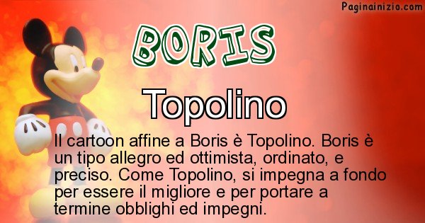 Boris - Personaggio dei cartoni associato a Boris