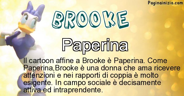 Brooke - Personaggio dei cartoni associato a Brooke