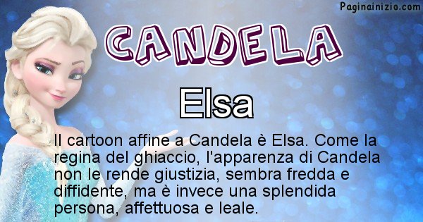 Candela - Personaggio dei cartoni associato a Candela