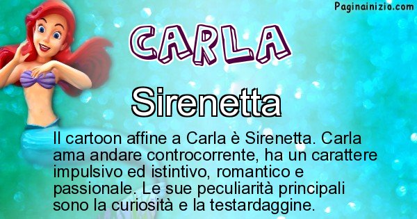 Carla - Personaggio dei cartoni associato a Carla