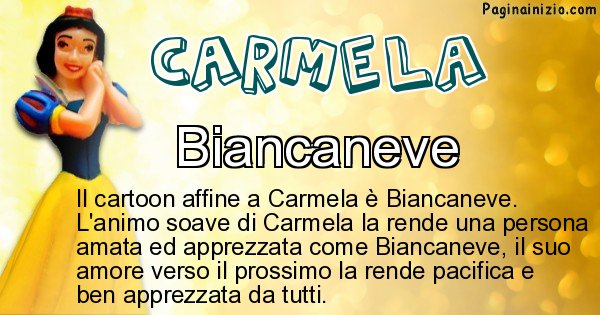 Carmela - Personaggio dei cartoni associato a Carmela