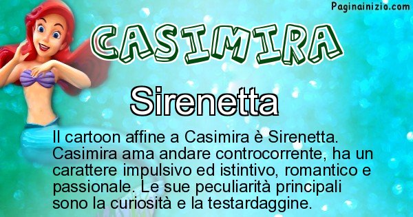 Casimira - Personaggio dei cartoni associato a Casimira