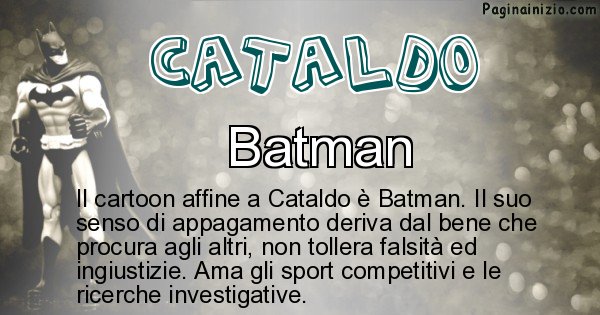 Cataldo - Personaggio dei cartoni associato a Cataldo